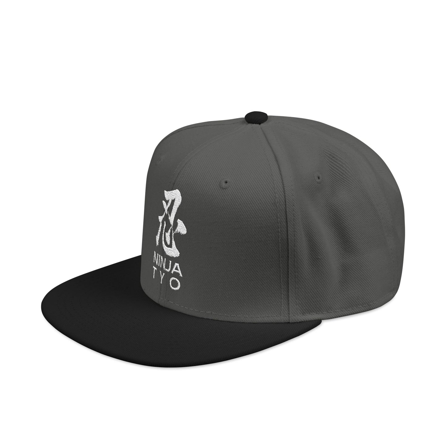 Shinobi Kanji Embroidered Snapback — Black | NINJA TYO