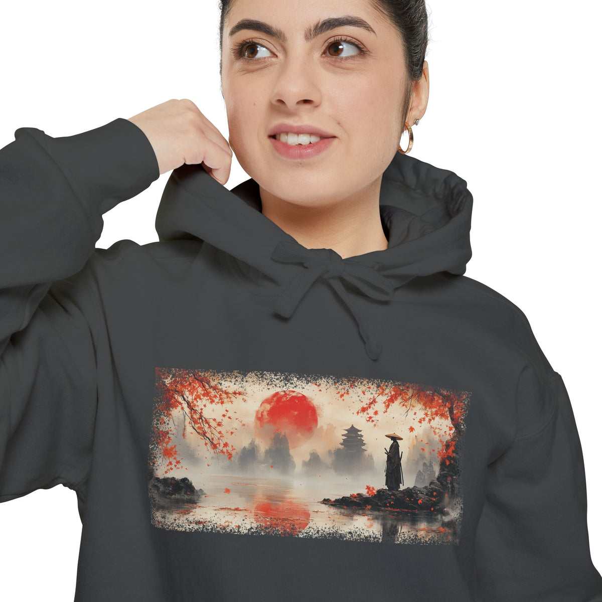 Hinomaru Ronin Graphic Hoodie — Japanese Streetwear | NINJA TYO