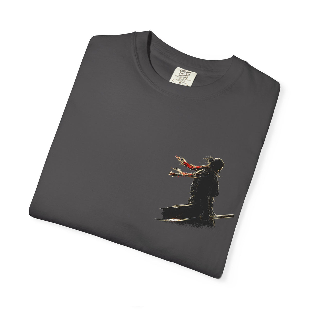 Red Scarf Ronin Graphic T-Shirt — Japanese Streetwear | NINJA TYO