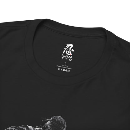 Men’s Graphic T-Shirt — “Parry” Warrior Design — Ninja, Samurai, Ronin, Japanese Streetwear Tee