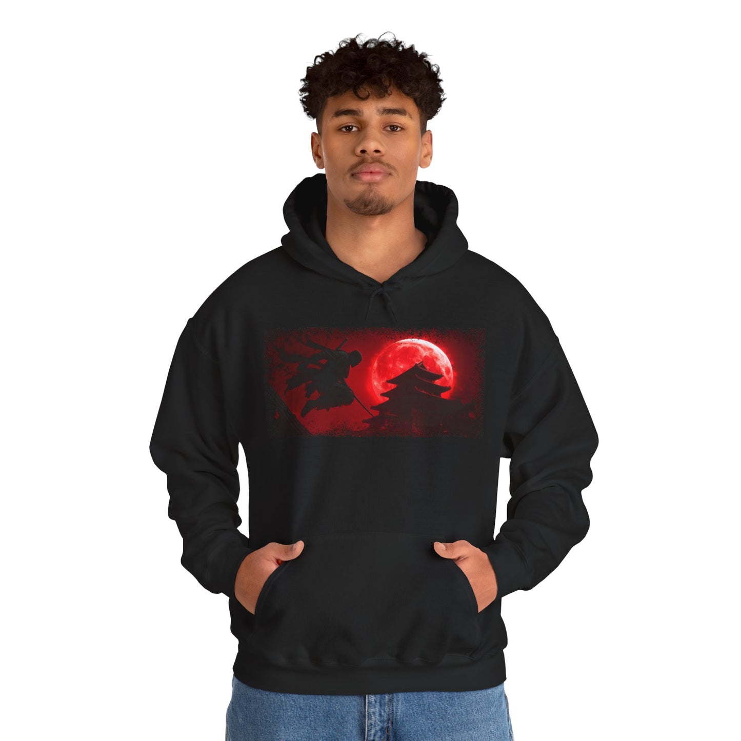 Graphic Hoodie — “Blood Moon” Design — Japanese Streetwear Clothing