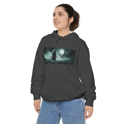 Moonlight Samurai Graphic Hoodie — Japanese Streetwear | NINJA TYO