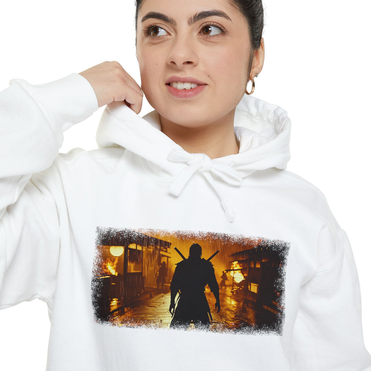 Dual Katana Ronin Graphic Hoodie — Japanese Streetwear | NINJA TYO