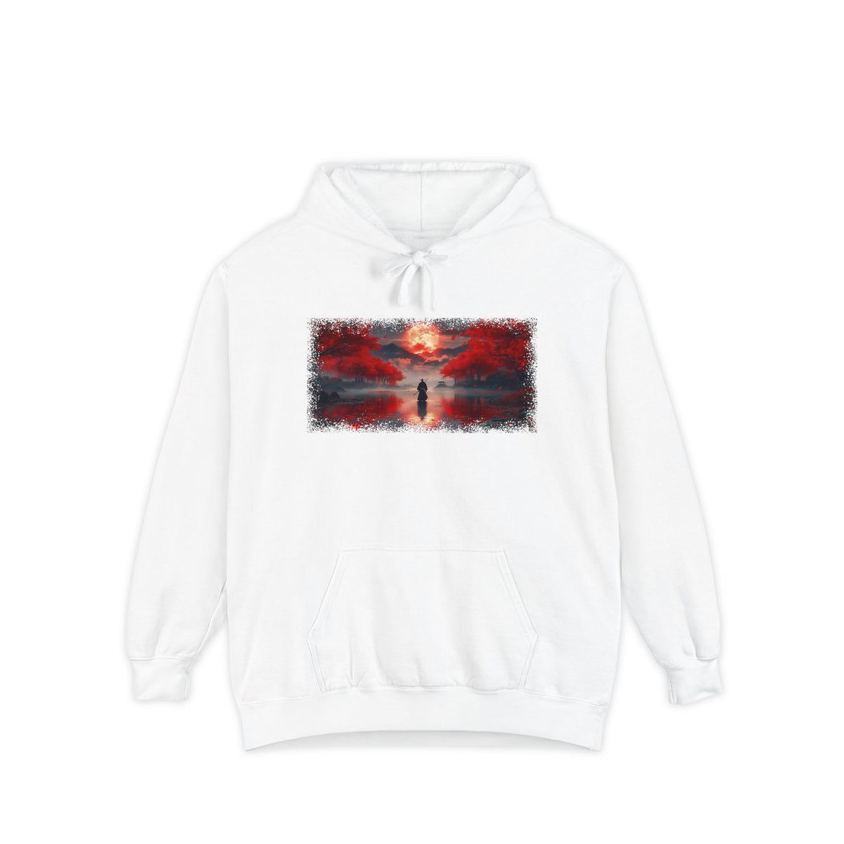 Red Moon Ronin Graphic Hoodie — Japanese Streetwear | NINJA TYO