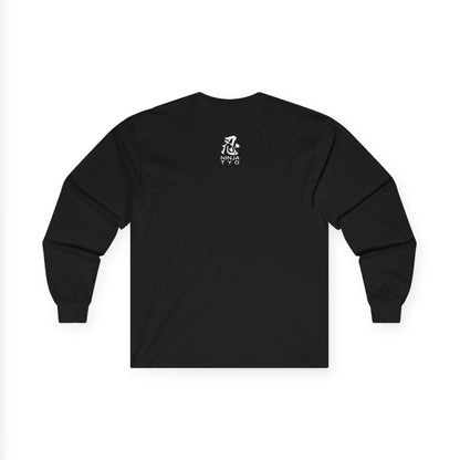 Ninja TYO "Black Flame Katana" Long T-Shirt / Japanese warriors / Japanese culture clothing