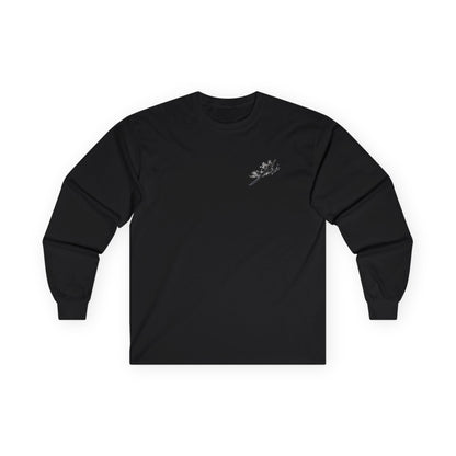 Graphic Long Sleeve T-Shirt — “Black Flame Katana” Design — Japanese Streetwear Clothing