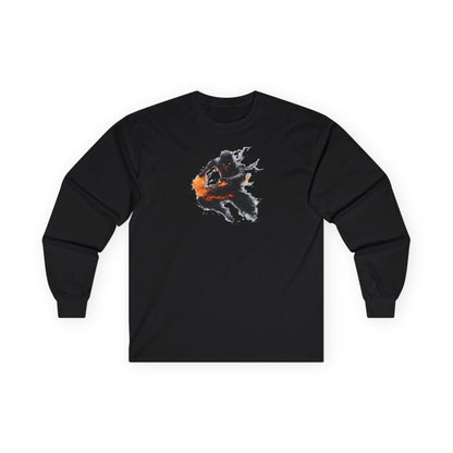 Ninja "Katon no Jutsu" Long T-Shirt / Japanese warriors / Japanese culture clothing