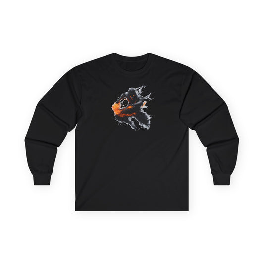 Ninja "Katon no Jutsu" Long T-Shirt / Japanese warriors / Japanese culture clothing