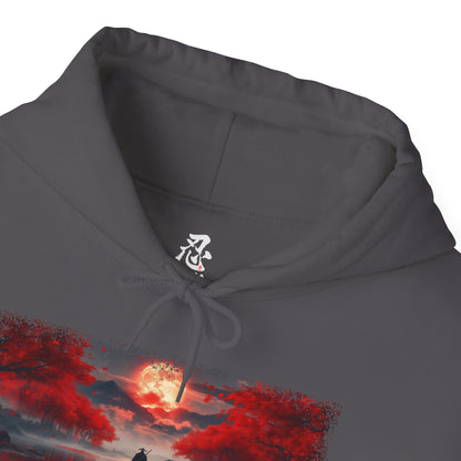 Graphic Hoodie — “Red Moon” Design — Japanese Streetwear Clothing