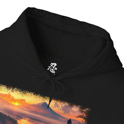 Graphic Hoodie — “Mt. Fuji Sunset” Design — Japanese Streetwear Clothing
