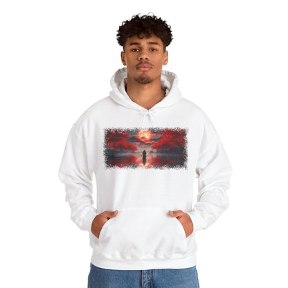 Graphic Hoodie — “Red Moon” Design — Japanese Streetwear Clothing