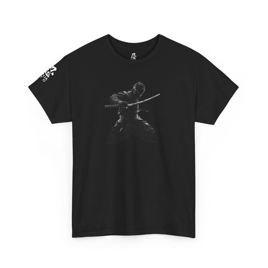 Men’s Graphic T-Shirt — “Parry” Warrior Design — Ninja, Samurai, Ronin, Japanese Streetwear Tee