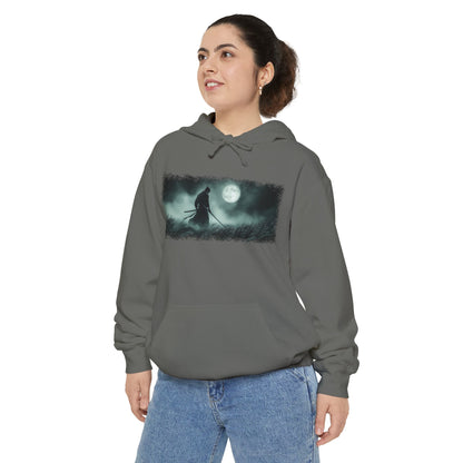 Moonlight Samurai Graphic Hoodie — Japanese Streetwear | NINJA TYO