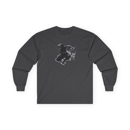 Ninja "Jump Slash" Long T-Shirt / Japanese warriors / Japanese culture clothing