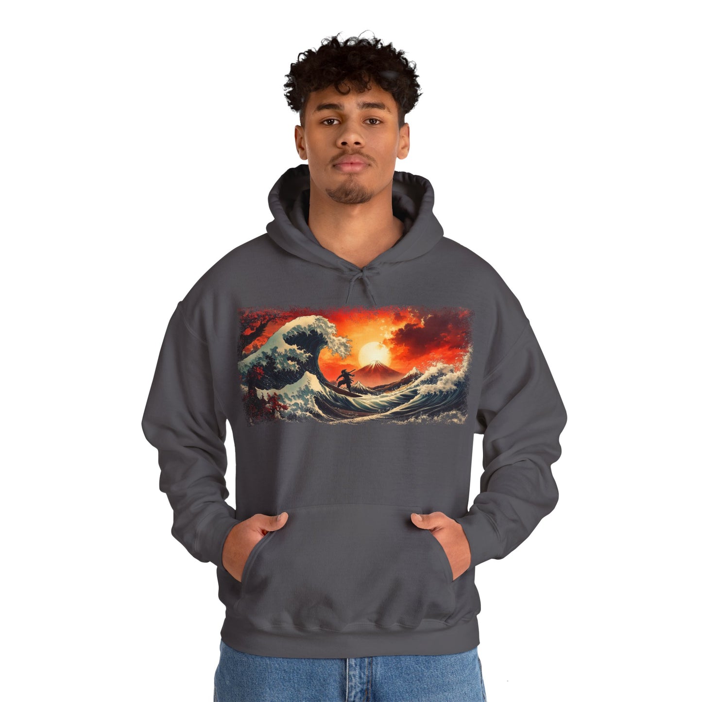 Ninja "Wave of Kanagawa" Hoodie / Japanese warriors / Japanese culture clothing