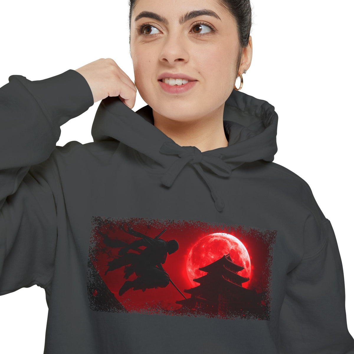 Blood Moon Ninja Graphic Hoodie — Japanese Streetwear | NINJA TYO