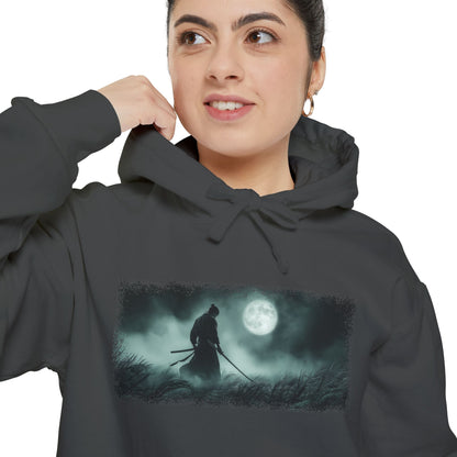 Moonlight Samurai Graphic Hoodie — Japanese Streetwear | NINJA TYO