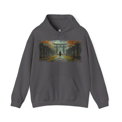 Men’s Graphic Hoodie — “Torii” Warrior Design — Ninja, Samurai, Ronin, Japanese Streetwear Hoodie